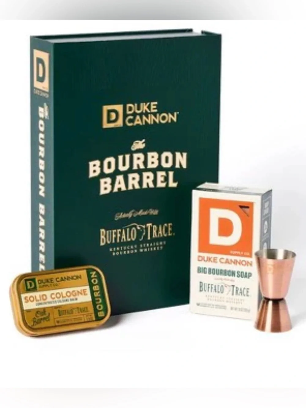 NEW Duke Cannon The Bourbon Barrel 3 Piece Gift Set Buffalo Trace Soap Cologne